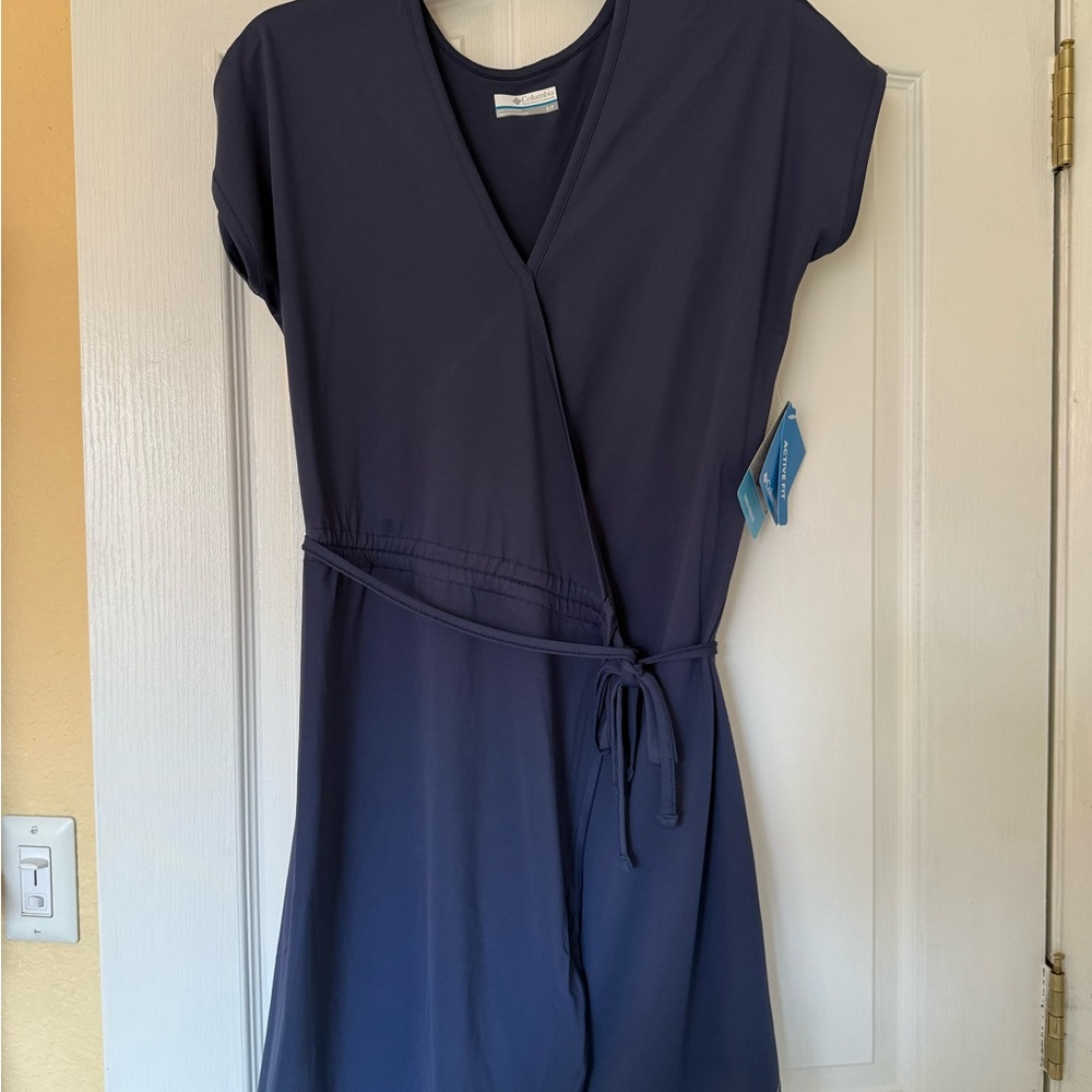 Columbia Chili River Navy Wrap Dress